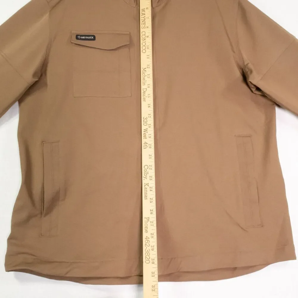 DRI DUCK Ace Woven Jacket Soft Stretch 5327 Field Khaki Brown Men's Size XL
